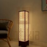 Moroccan  Design Wooden Floor Lamp